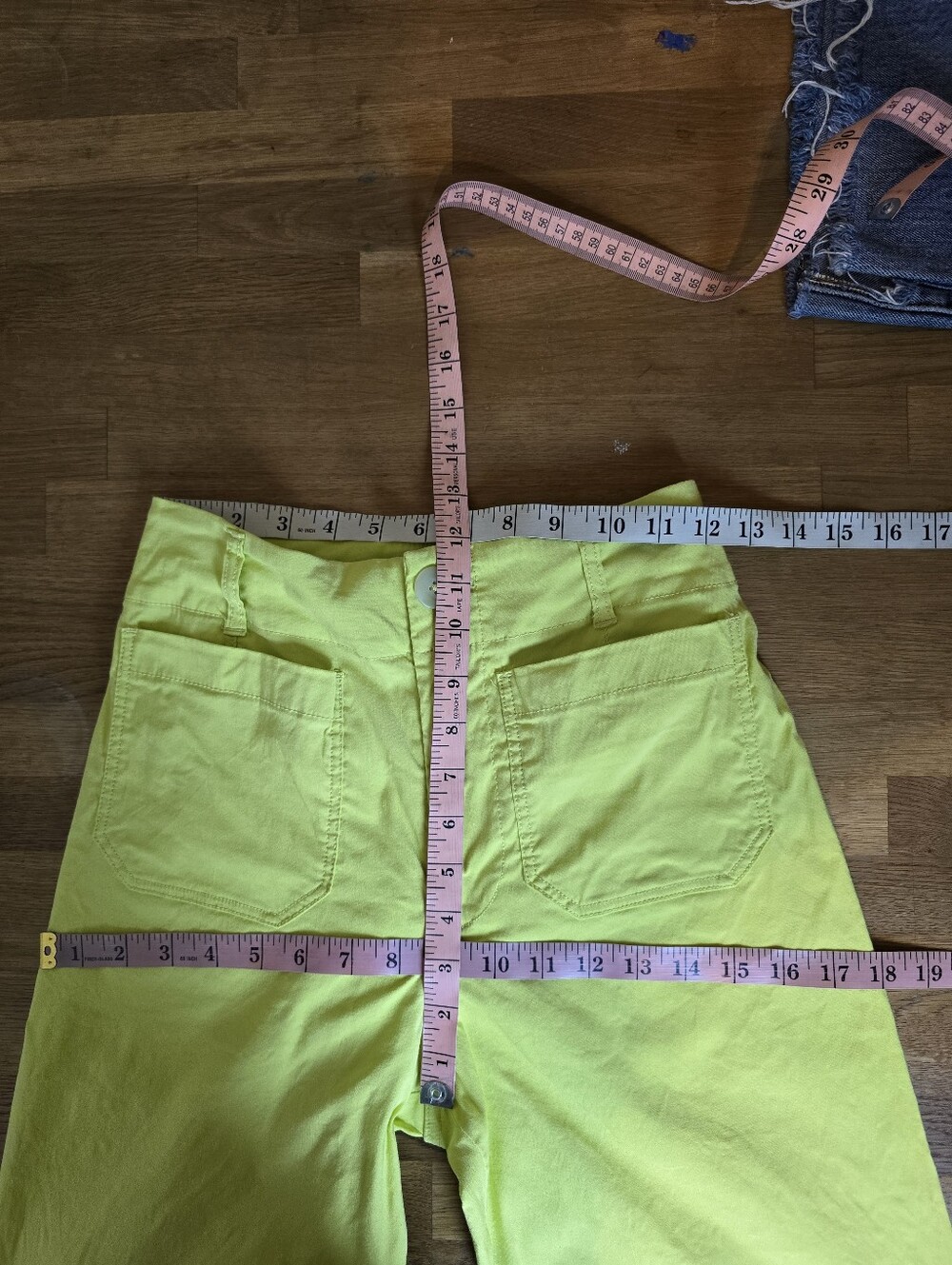 Maeve Colette Crop Wide Leg Pants Lime Green Magic Fabric 25 - Picture 10 of 14